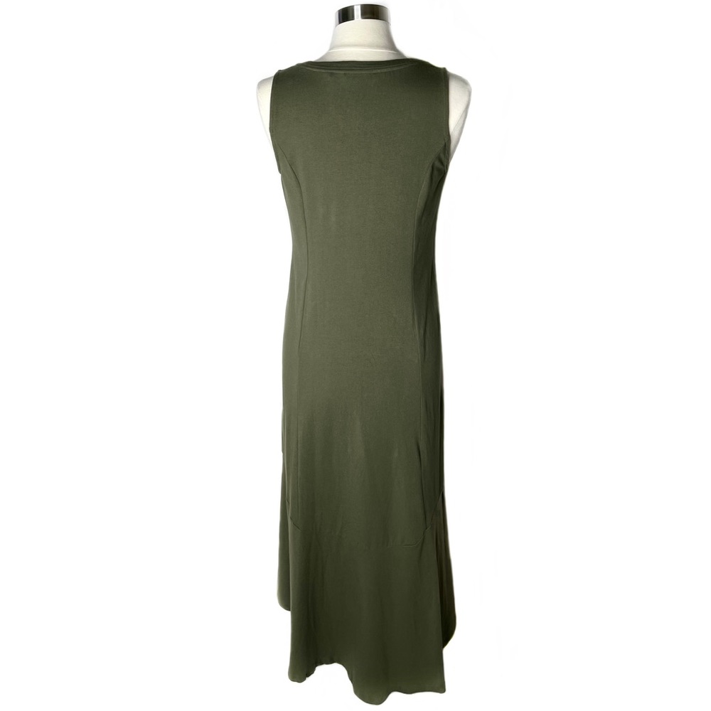 Isaac Mizrahi Maxi Tank Dress Lace Up S Green - Picture 3 of 12